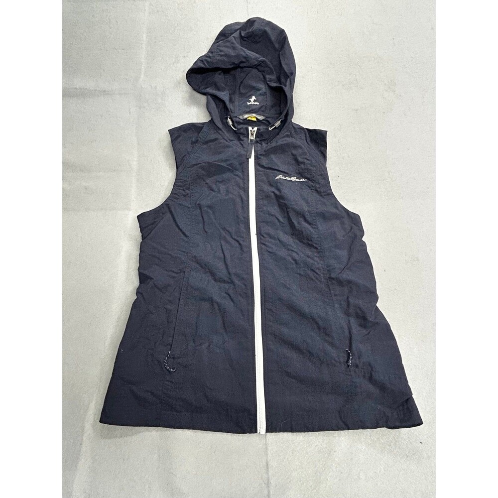 Eddie Bauer Travex Utility Vest Womens Navy Blue Travel Pockets